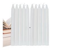 10 Pieces Taper Candles, Tapered Candles Red/White Dinner Candles, Long Candles Unscented & Smokeless Household Candles, Dripless Taper Candles for Wedding, Restaurant Table, Home Emergencies
