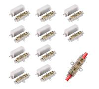 10 Pieces Terminal Block Brass 1000V 100A Connecting Terminal for Wires from 2.5 to 16 mm² Cable Connector for Cable Electrical Control and Industrial Devices in Various Scenarios
