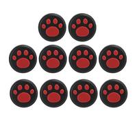 10 Pieces Thumb Grip Caps Replacement for Switch, Cute Black Cat Claw Paw Design Soft Silicone Analog Stick Thumb Cover, Joystick Cap Compatible with Nintendo Switch/Switch Lite(Red)