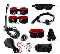 10 Pieces Total Body Contouring Conditioner, Adjustable Multi-Part Training-Q (Red)