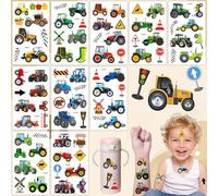 10 Pieces Tractor Tattoo Stickers, Temporary Tattoos Children Stickers, Tractor Tattoo Stickers for Decorative, Tattoos Children Tractor Washable