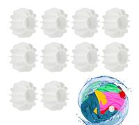 10 Pieces Tumble Dryer Balls - 6.8cm Dryer Balls for Down Jackets,Dryer Balls for Puffer Jackets,Wool Dryer Balls for Laundry,Laundry Ball Filter,Soften and Fluff Fabric,and Reduce Static, White