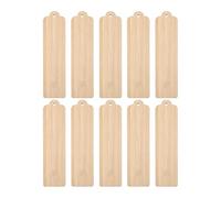 10 Pieces Unfinished Bamboo Bookmarks Wooden Crafts Thin Gift Tags for DIY Crafts