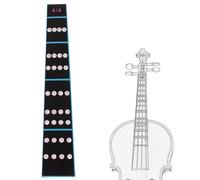 10 Pieces Violin Position Sticker, 4/4 1/2 1/4 1/8 3/4 Violin Keyboard Sticker, Removable Violin for Beginners Violin Learning and Practice Sticker (4/4)
