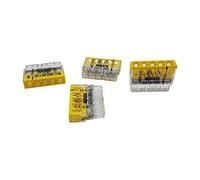 10 Pieces Wago 2273-205 Compact Junction Box Terminal Ø 0.5-2.5 mm², 5-pin, Transparent/Yellow