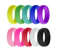 10 Pieces Wedding Ribbon Jewelry Rubber Band with Flexible Material for More Comfort, US Size9