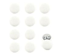 10 Pieces White Buttons,30MM Fabric Covered Buttons Metal Shank Round Sewing Button for Coats/Suits Gowns/Dress