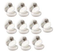 10 Pieces White Cushion Compact Cases 15g Capacity Leakproof Design Cosmetic Storage Containers