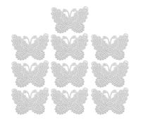 10 Pieces White Lace Butterfly Appliques Sewing Patch Trimmings DIY Craft for Dress Released and Popular Durability