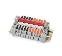 10 Pieces Wire Splicing Connectors, DIYCUT 0.5-2.5 mm² Wire Terminal Connectors, Terminal Block Accessories, for Quick Wiring, Accurate Conductivity, Orange and Black