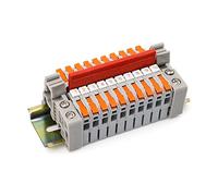 10 Pieces Wire Splicing Connectors, DIYCUT Grey 0.5-2.5 mm² Wire Terminal Connectors, Terminal Block Accessories, for Quick Wiring, Precise Conductivity