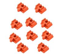 10 Pieces Wood Train Track Adapter for Stem Kits Toy Building Set Building Games Orange