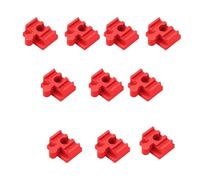 10 Pieces Wood Train Track Adapter for Stem Kits Toy Building Set Building Games Red