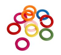10 Pieces Wooden Rings Natural Wood Rings Smooth Colourful Unfinished Wooden Rings for Crafts Pendant Jewellery Making Parrot Toy African Grey for Small Parrots Large Birds Conure