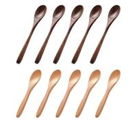 10 Pieces Wooden Spoons, Wooden Dessert Spoons, Ladles, Kitchen Utensils, Kitchen Supplies, Mixing Spoons, Cooking Spoons, Soup Spoons