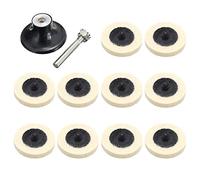 10 pieces wool felt polishing disc wool polishing polishing disc grinding round wheel soft felt polishing pad 50 mm + 1 piece disc pad holder