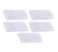 10 piezas multifuncional transparente plástico duro caja de batería caja de almacenamiento titular para viajes camping senderismo claro 4.76x2.64x0.71 pulgadas