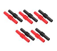 10 piezas U22 4 mm Acoplador de conector banana Adaptador extensor de PVC Prueba 42 mm Rojo Negro Retardante de llama de fuego Durable para laboratorio Escuela Taller
