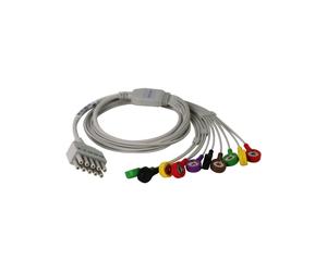 10-Pin 12-channel ECG cable 10-lead wire For CONTEC8000S Stress ECG TLC6000/5000