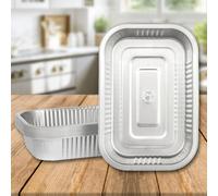 10 Pk Coppice Strong Aluminium Foil Containers For Air Fryer, Bbq & Food Storage 20Cm X 13Cm X 4Cm. Freezer, Microwave & Oven Safe