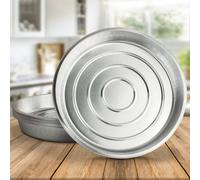 10 Pk Coppice Strong Round Aluminium Foil Pie Dish For Baking, Serving & Storage 26 X 26 X 4Cm. Freezer, Microwave & Oven Safe