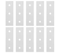 10 placas de unión Planas, 3 orificios Placa de unión de conexión Plana de aluminio Soportes rectos planos Placa de Refuerzo de conexión Vertical Plana para estructura de Marco (3030-3 Holes)