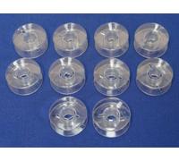 10 PLASTIC BOBBINS WILL FIT BERNINA,BABYLOCK~JUKI~RICCAR~SINGER MACHINES