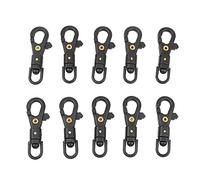 10 Plastic Outdoor Swivel Snap Hook for Weave Paracord Lanyard Buckles | High strength plastic,fits rope under 7mm,1.77 inch/4.5 cm,black,10 pieces,quick release,Swivel