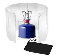 10 Plates Camping Stove Windscreen, Gas Stove Wind Protection, Foldable Aluminium Splash Guard with Storage Bag, for Outdoor, Gas Stove, Camping Stove