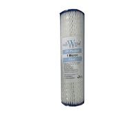 10" Pleated Washable Reusable Sediment Water Filter Cartridge 1 Micron Fits All 10" Water Filter Housings