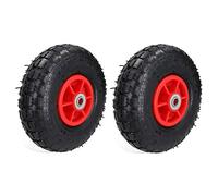10" Pneumatic Sack Truck Trolley Garden Cart Wheel 4.10/3.50-4 (Pair)