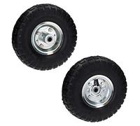 10" Pneumatic Sack Truck/Trolley/Garden Cart Wheel (Pair) TE368