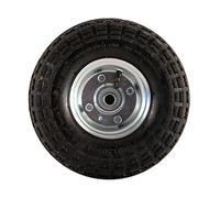 10" Pneumatic Tyre 4.1/3.5-4, 260x85 mm Replacement Wheel for Wheelbarrow Sack Truck Hand Trolley Cart, Black