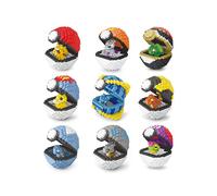 (10) Pokemon Building Blocks Poke Ball Pikachu Bricks Anime Mini Action Figures Heads Assembly Educational Kids Toys Birthday Gift
