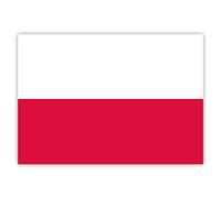 10 Polish Flag Stickers - Flag of Poland Stickers - for Cars, Laptop, Windows, Luggage (7.4 x 5.2 cm)