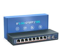 10 Port 2.5G Umanaged Ethernet Switch 8 x 2.5G Base T Ports 2 x 10G SFP