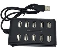 10 Port Hub USB 2.0 High Speed Multiple Splitter Adapter Extension Cable for Laptop PCB Interface Devices