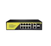 10-Port POE Switch Gigabit Network Switch POE VLAN with SFP 10/100/1000Mbps (Color : 8 POE 2 SFP Yellow)