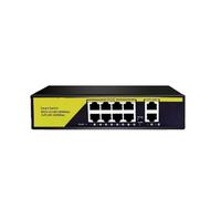 10-Port POE Switch Gigabit Network Switch POE VLAN with SFP 10/100/1000Mbps (Color : 8 POE Yellow)