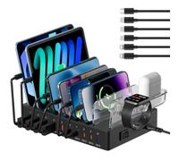 10 Ports Charging Station RENGOGA 140W Charging Station USB C Charger Block | PD 20W Fast Charger, USB-C Multiport Charging Station for MacBook Pro/Air, iPad, iPhone 17/16/15 Pro Max, Pixel, Galaxy
