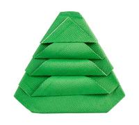 10 Pre-Folded Christmas Tree-Shaped Standing Napkins