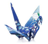 10 Pre-Folded Japanese Origami Paper Cranes for Craft & Wedding Decoration - Red - zen minded