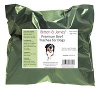 10 Premium Beef Trachea for Dogs by Britten and James (approx 1kg) - Large Trachea 25-30cm. Natural Healthy Air Dried Dog Chew Treat