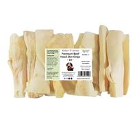 10 Premium Large Beef Head Skin Strips for Dogs by Britten and James. 100% Natural Dog Chew Treats - Grain Free & Hypoallergenic
