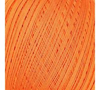 #10 Premium Mercerised Egyptian Cotton Crochet Thread - 3 Ply Pearl-Effect Finish - Soft, Strong & Lustrous - 100g - Daisy Crochet Cotton 122 Sunset Orange