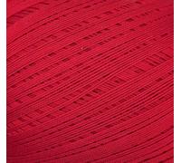#10 Premium Mercerised Egyptian Cotton Crochet Thread - 3 Ply Pearl-Effect Finish - Soft, Strong & Lustrous - 100g - Daisy Crochet Cotton 027 Red