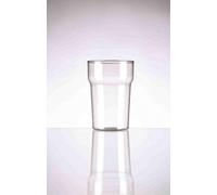 10 Premium Stackable Quality CE Marked 1 Pint Glasses (Nonic Style) Polycarbonate. Washable, Reusable, Dishwasher safe