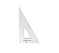 10" Professional Triangle: Clear Acrylic, Plain Edge, 30/60 degree