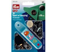 10 Prym 15mm Heavy Duty Press Studs Snap Fasteners Oxy Black or Silver with Tool