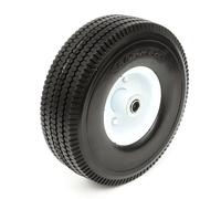 10" PU Tyre Metal Wheel 4.10/3.50-4 Solid Puncture Proof 16mm Bore Wheelbarrow